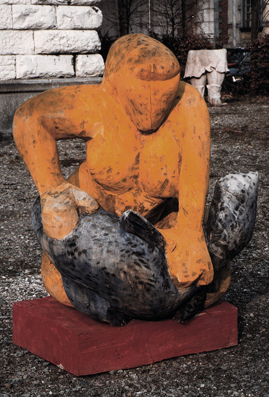 frau mit fisch
